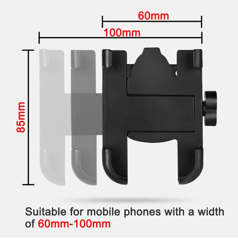 Supporto per telefono cellulare per moto per iPhone Xiaomi Supporto universale per manubrio per specchietto retrovisore Supporto per bicicletta in lega di alluminio