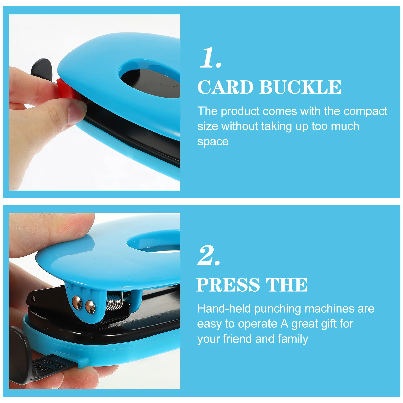 

IWOWHERO Two Hole Adjustable Loose Leaf Puncher Ruler for Office Paper Binder Document Organization Tool