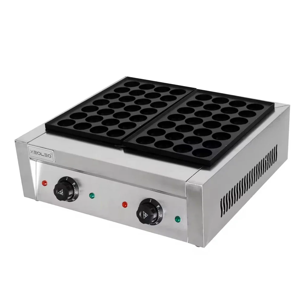 XEOLEO Commercial Table Top 2-plate Takoyaki Machine 2000W Professional Electric Octopus Balls Takoyaki Grill Machine Non-Stick