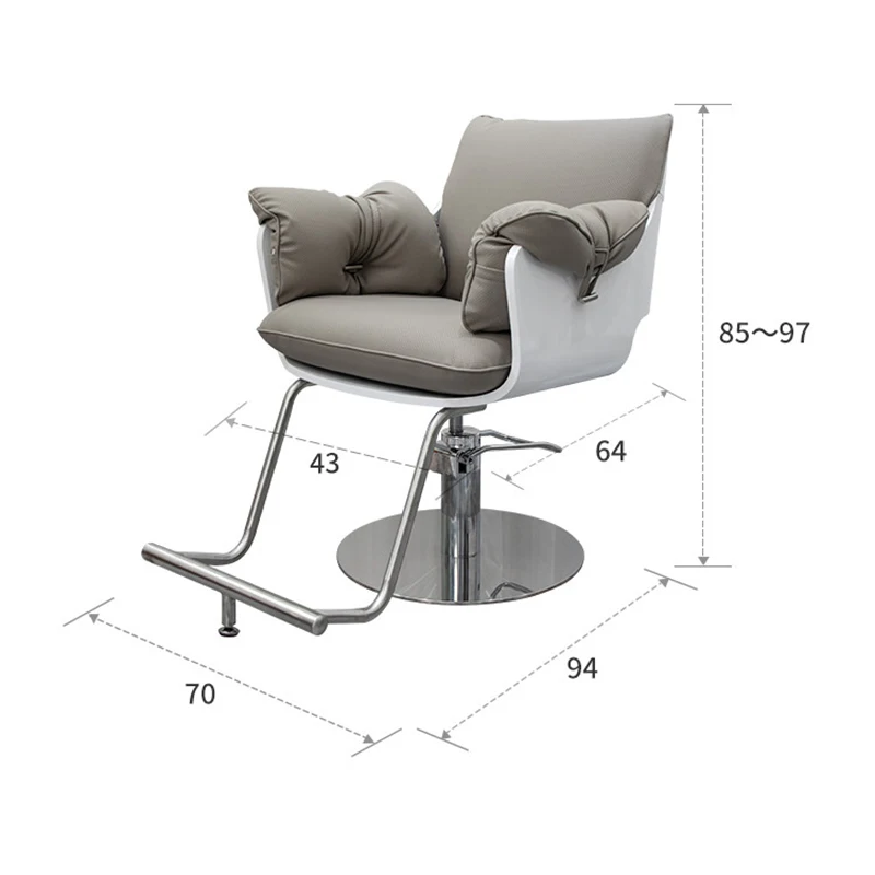 Heavy Duty Styling Chair Adjustable Height Barber Chair Metal Frame Salon Spa Salon Beauty Salon Nail Studio silla de peluquería