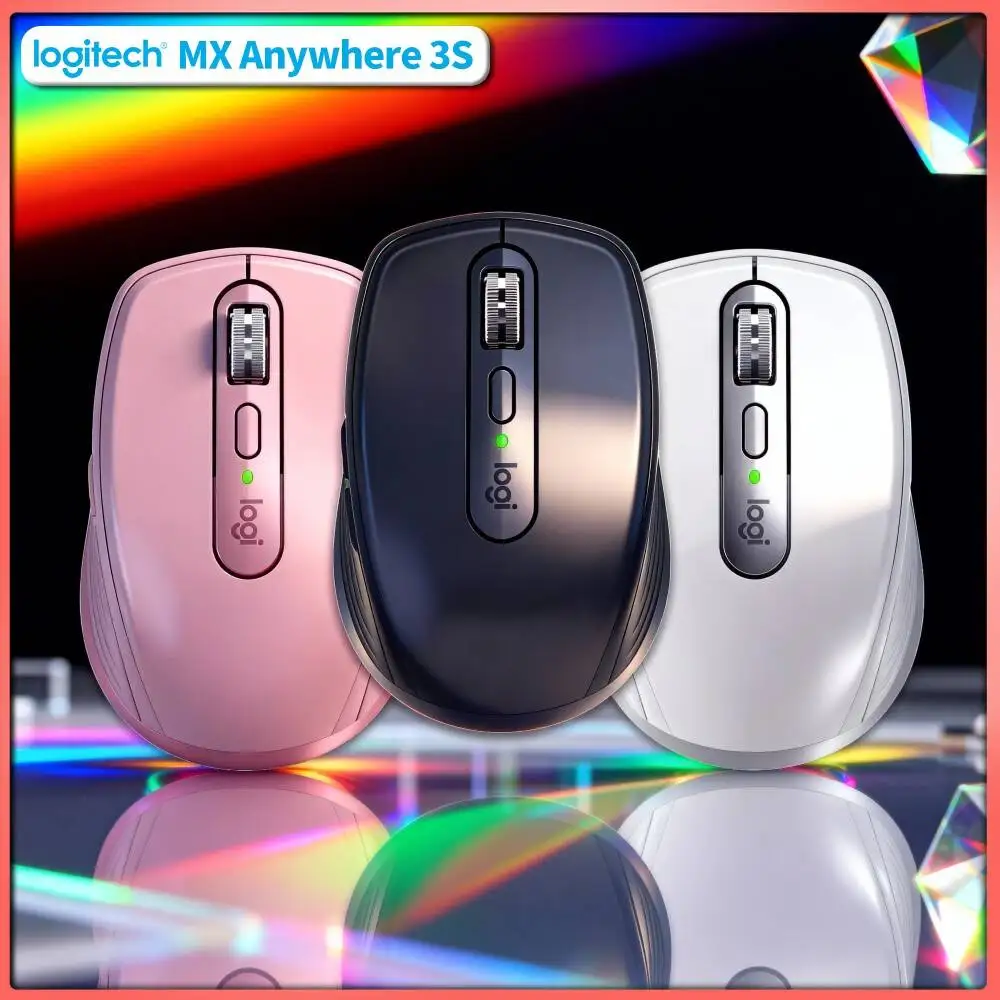 Office MX Anywhere 3S - 8000 DPI, 3-Device Bluetooth, Fast Charge, Perfect for Beauty Store Desk & Daily Routine Work
