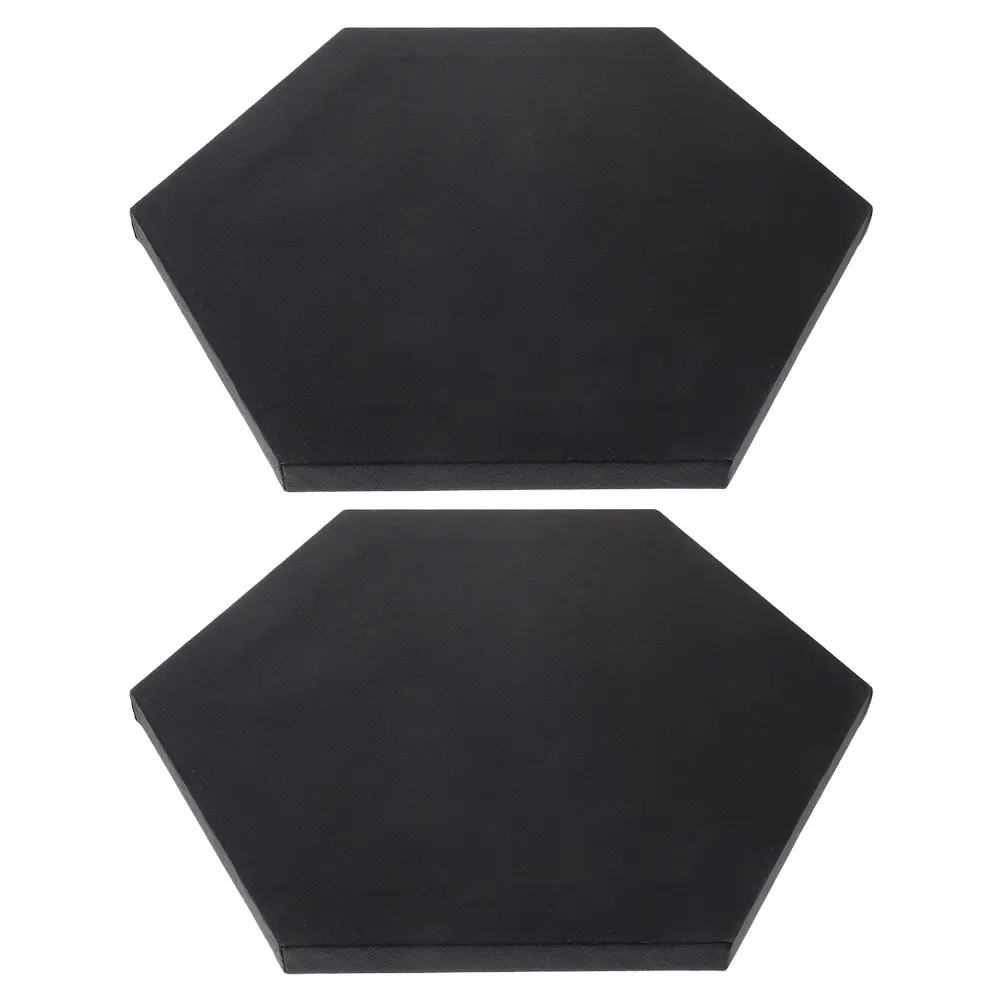 2 Pcs Special Oil Canvas Frame Blank Painting Board for Wooden Boards Drawing Artist Child Black Hexagon