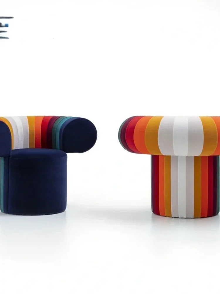 Poltrona colorida do arco-íris do mosaico, sofá do encosto do fã-shaped do lazer, quarto modelo, sala de estar