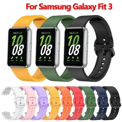Silicone Strap For Samsung Galaxy Fit 3 Watch Bracelet Replacement Sport Watchband For Samsung Galaxy Fit3 Band Accessories