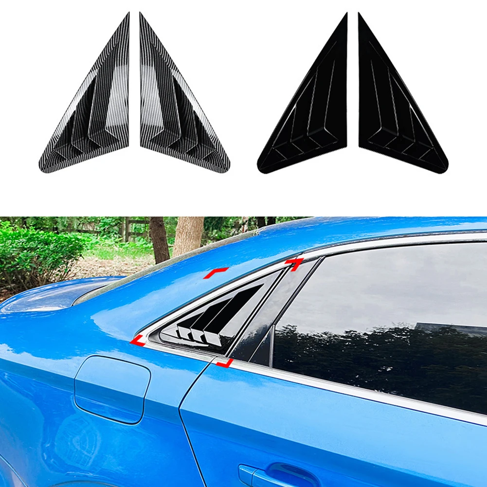 

Автомобильные жалюзи, аксессуары для седана, АБС-пластик, ярко-черная отделка, стиль из углеродного волокна, простой монтажный элемент, устойчивый к