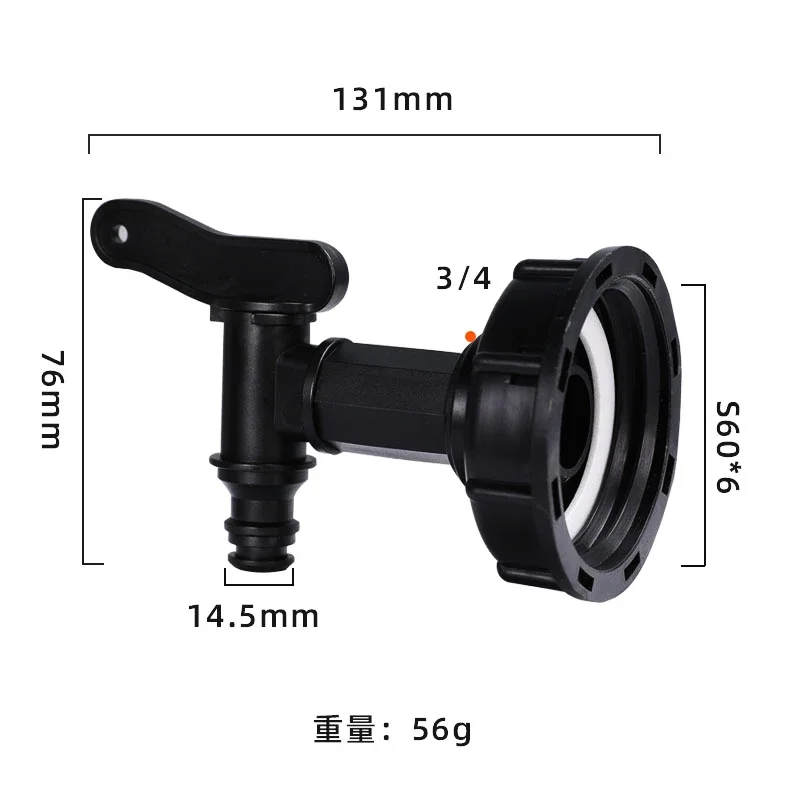 20mm 25mm 32mm Thread IBC S60*6 Tank Adapter Tap Connector Replacement Valve Fitting Home Garden Water Connectors 1/2