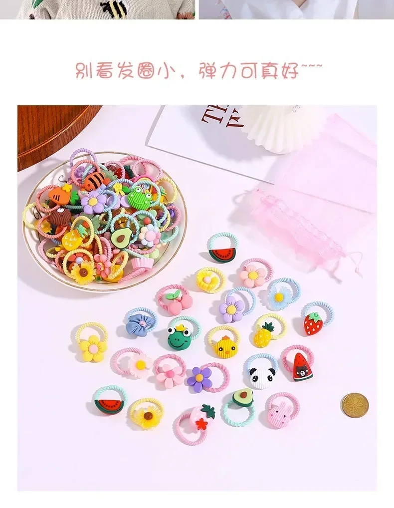 Kinder-Gummibänder schaden das Haar nicht. Mädchen-Stirnbänder, koreanische Baby-Accessoires, Ringe, Krawatten-Gummibänder, Stirnbänder für kleine Mädchen – Detail 5