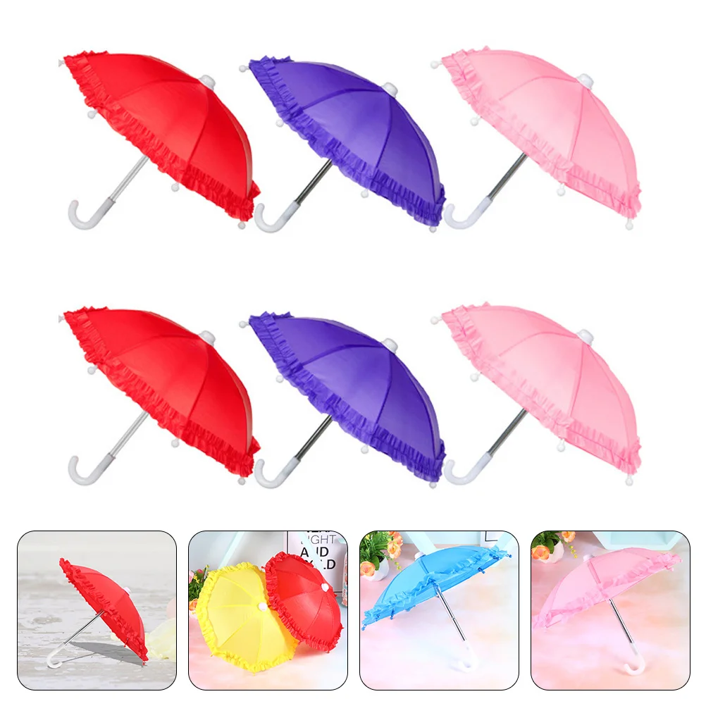 4 Pcs Mini Umbrella Photography Prop Children Decorative Tiny Umbrellas Plastic Kids