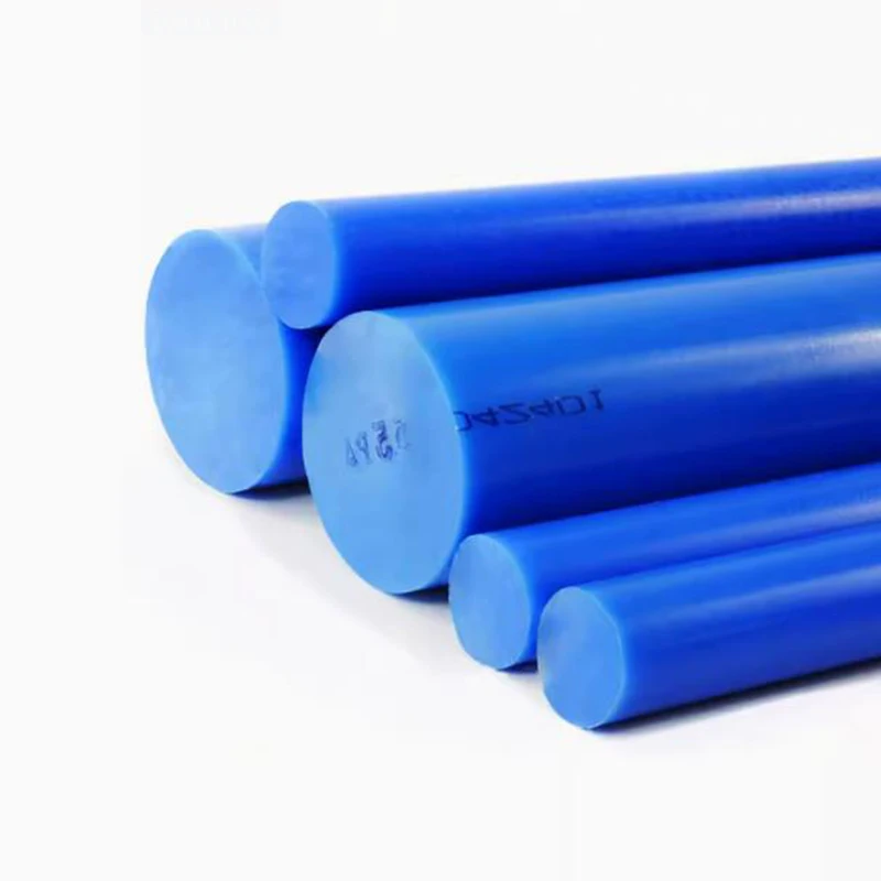 1Pcs Blue Nylon Rod Plastic Round Tough Rod Solid Diameter 15-45mm Processing Length 500mm