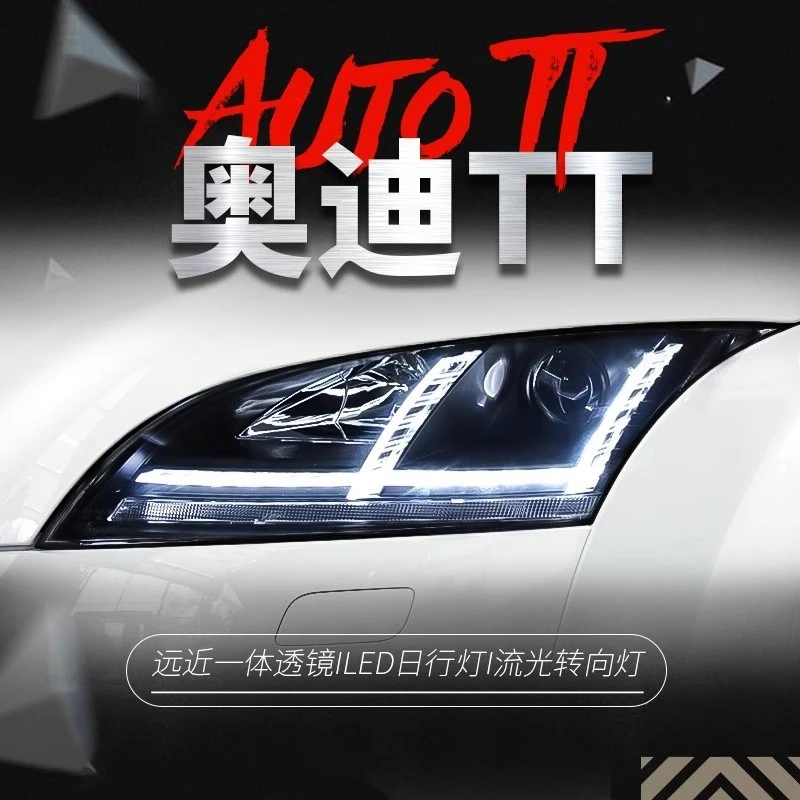 

Suitable For 06-14 Audi TT Headlight Assembly A Pair Of Modified LED Daytime Running Light Turn Signal Double Lens Xenon Lamp
