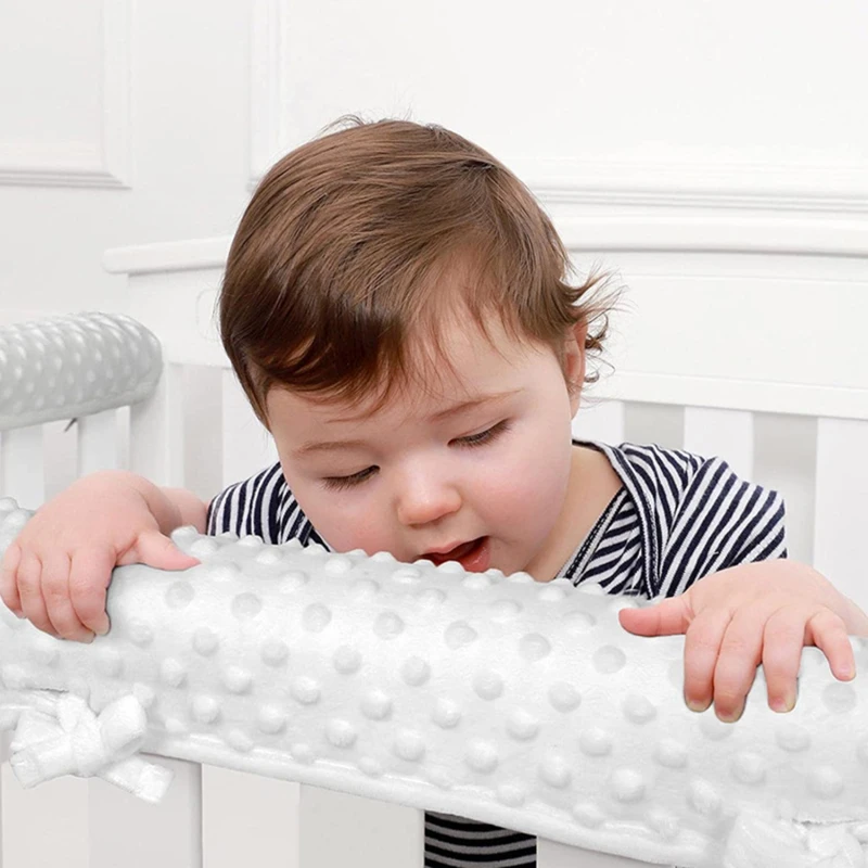 Thickened Crib Rail Cover Crib Guardrail Anti-collision Anti-bite Strip Quilted Fence Protective Strip Soft Edge  Padded