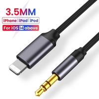 3.5mm Jack Aux Cable Car Speaker Headphone Adapter for iPhone 15 14 13 12 11 Pro Audio Splitter Cable for IOS 14 Above Converter