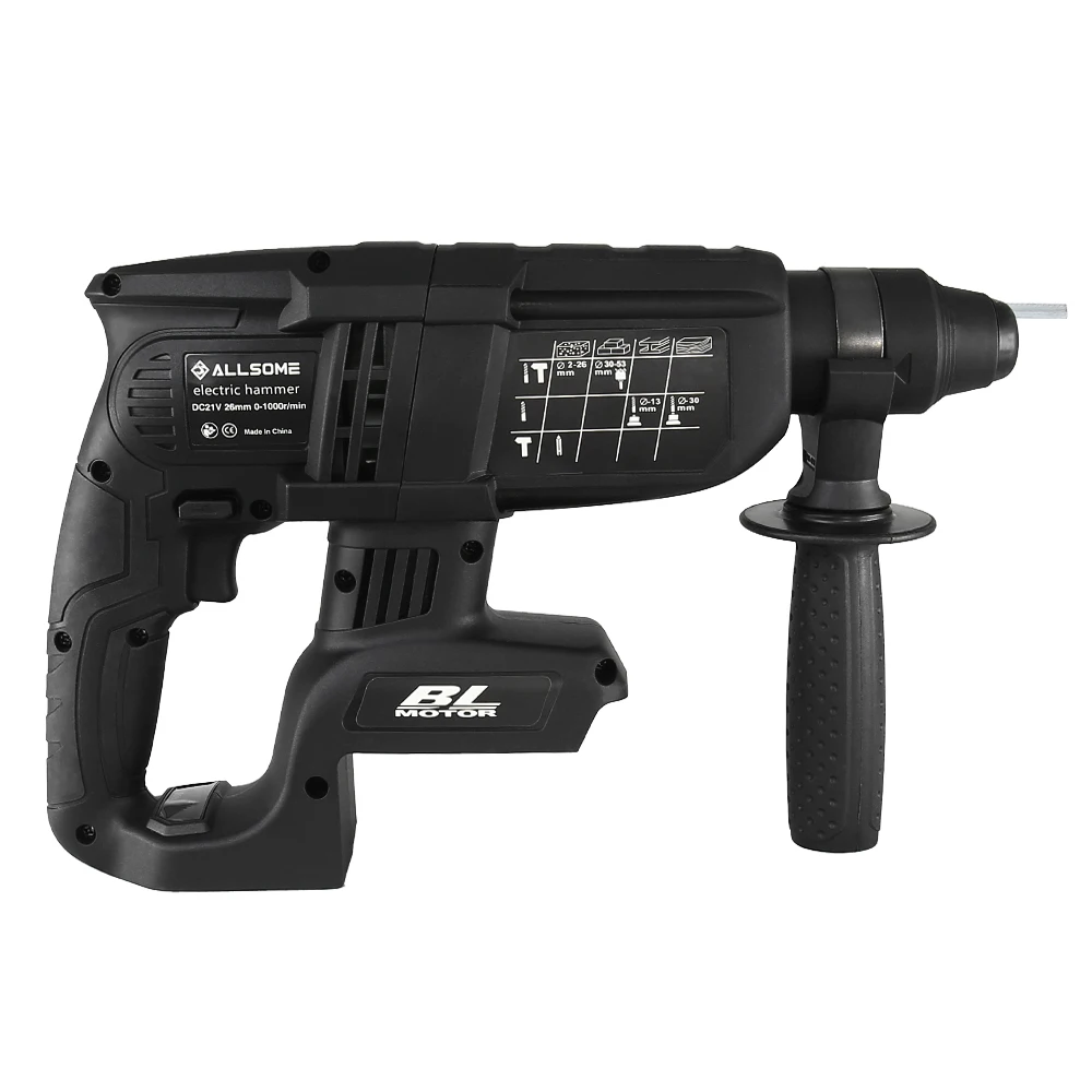 ALLSOME 21V Brushless Cordless 1/2 in. SDS-PLUS Type Rotary Hammer - Tool Only