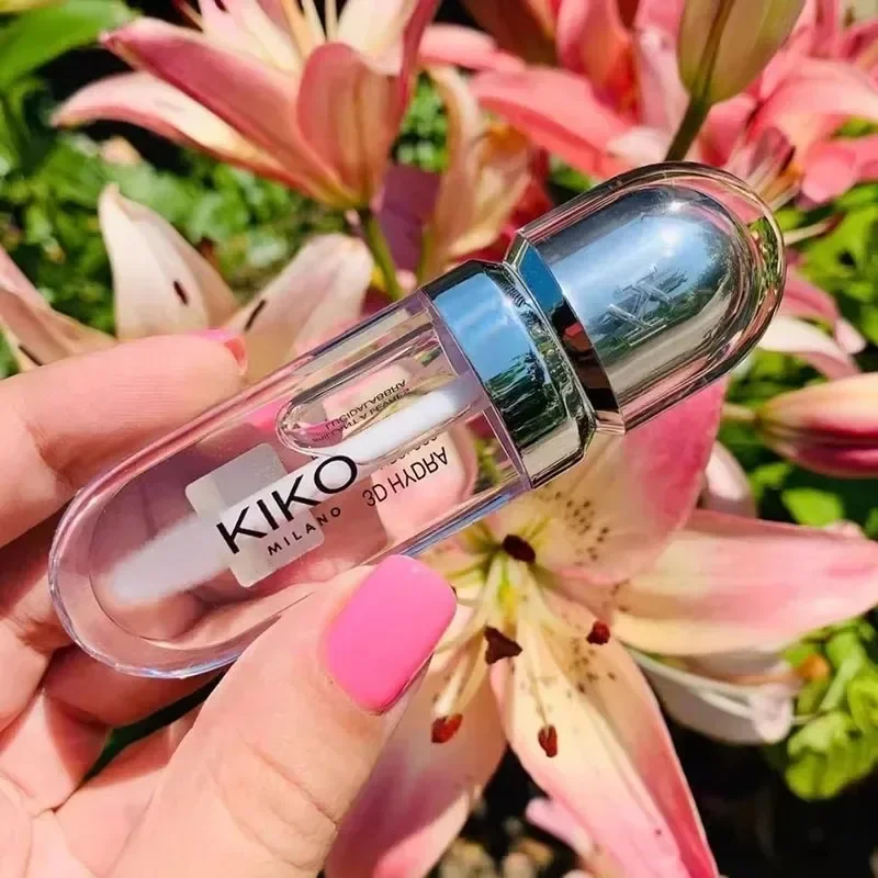 Lucidalabbra Liquido 3D Kiko, Rossetto Trasparente Effetto Specchio, Nutriente e Lucido, Labbra Pieno Volume, Non Sbiadisce, Tonalità Tè al Latte e Pasta di Fagioli