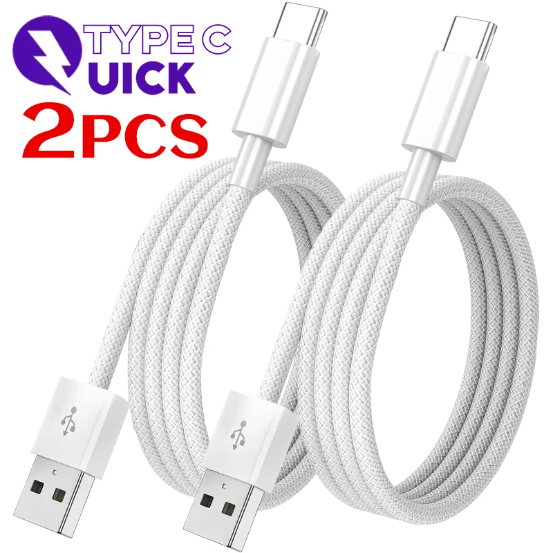 USB To Type C Fast Charging Cable USB A To Type C Nylon Braided Cord for Apple IPhone 16/15 Series 16pro 15promax Plus Data Cord
