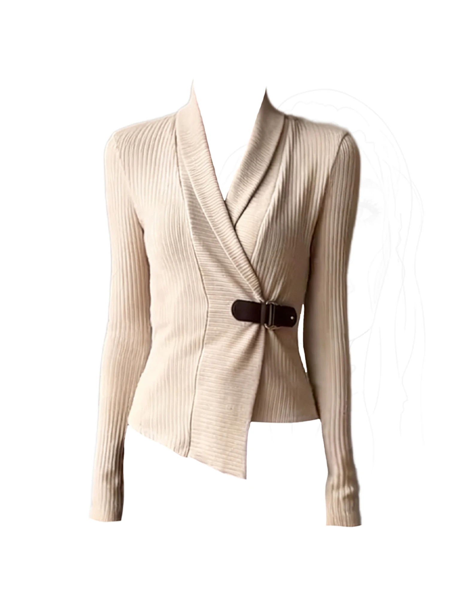 

Women Apricot Cardigan Knit Sweater 2000s Vintage V-Neck Long Sleeves Cozy Cashmere Sweater For Women Clothes Spring Autumn 2025