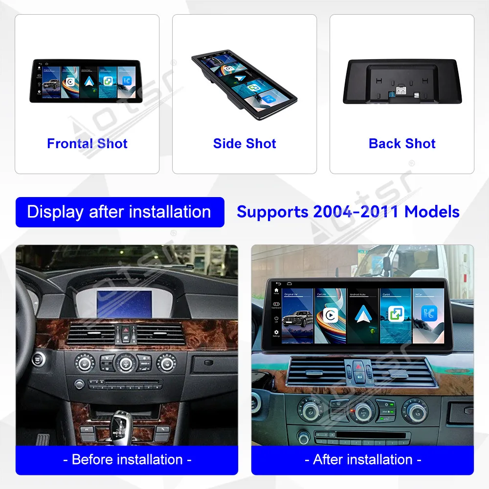12.9 Inch Ultra-Thin Linux Car Radio For BMW 5 Series E60 2003-2010 (CCC) High-Res GPS Navigation Wireless CarPlay Car Media