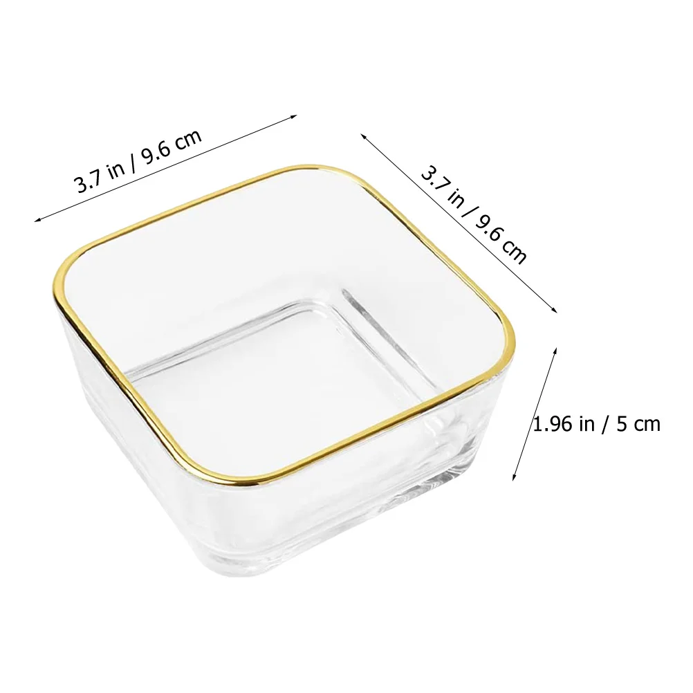 Gold Rimmed Desktop Organizer Bowl for Paper Clips and Small Office Supplies Storage Holder Desk Accessory Tidy Solution