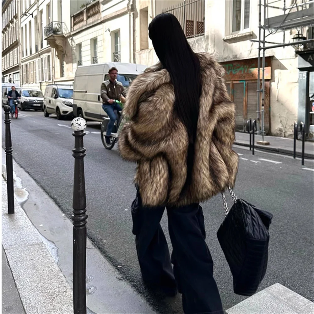 Female Jackets New Autumn Winter Warm Plush Women's Coat Streetwear Loose Lady Outerwear Feminina Oversized Jacket For Women