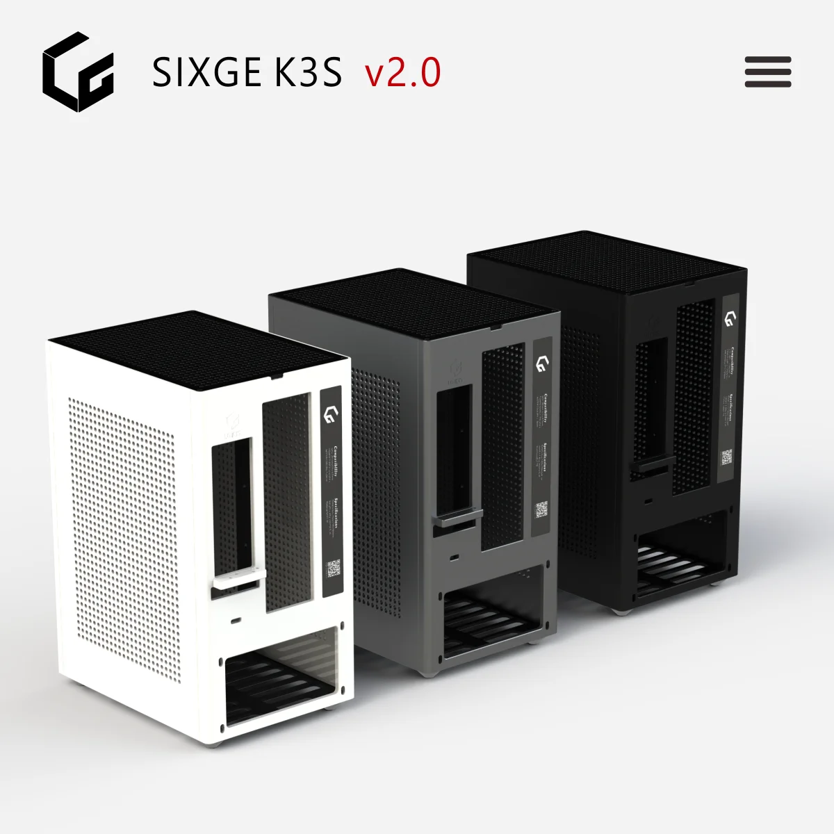 Version 3.0] SIXGE K3S chassis, SFX mini ITX water-cooled A4 GHOST