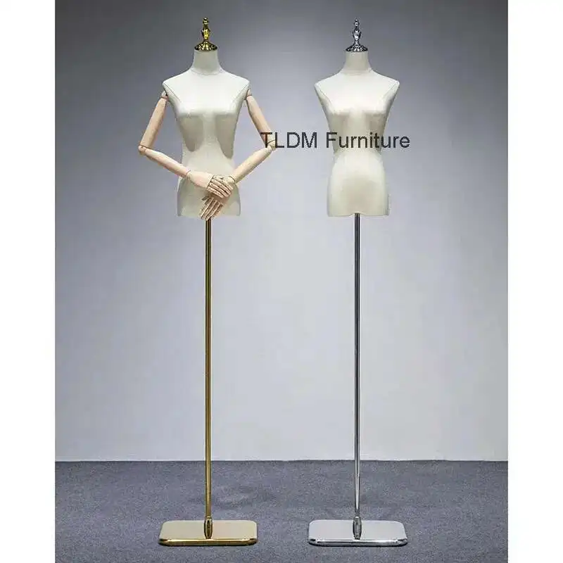 

Full-body Korean Mannequins for Bridal Shop Cotton Support Half-length Mannequin Simple Plastic Display Mannequins for Cloakroom