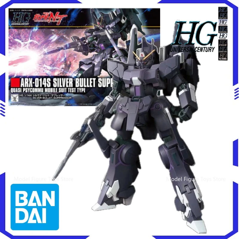 

In Stock 1/144 HG-ARX-014S Silver Bullet Suppressor Model animation kit fighter assembly animation model action toy gift for