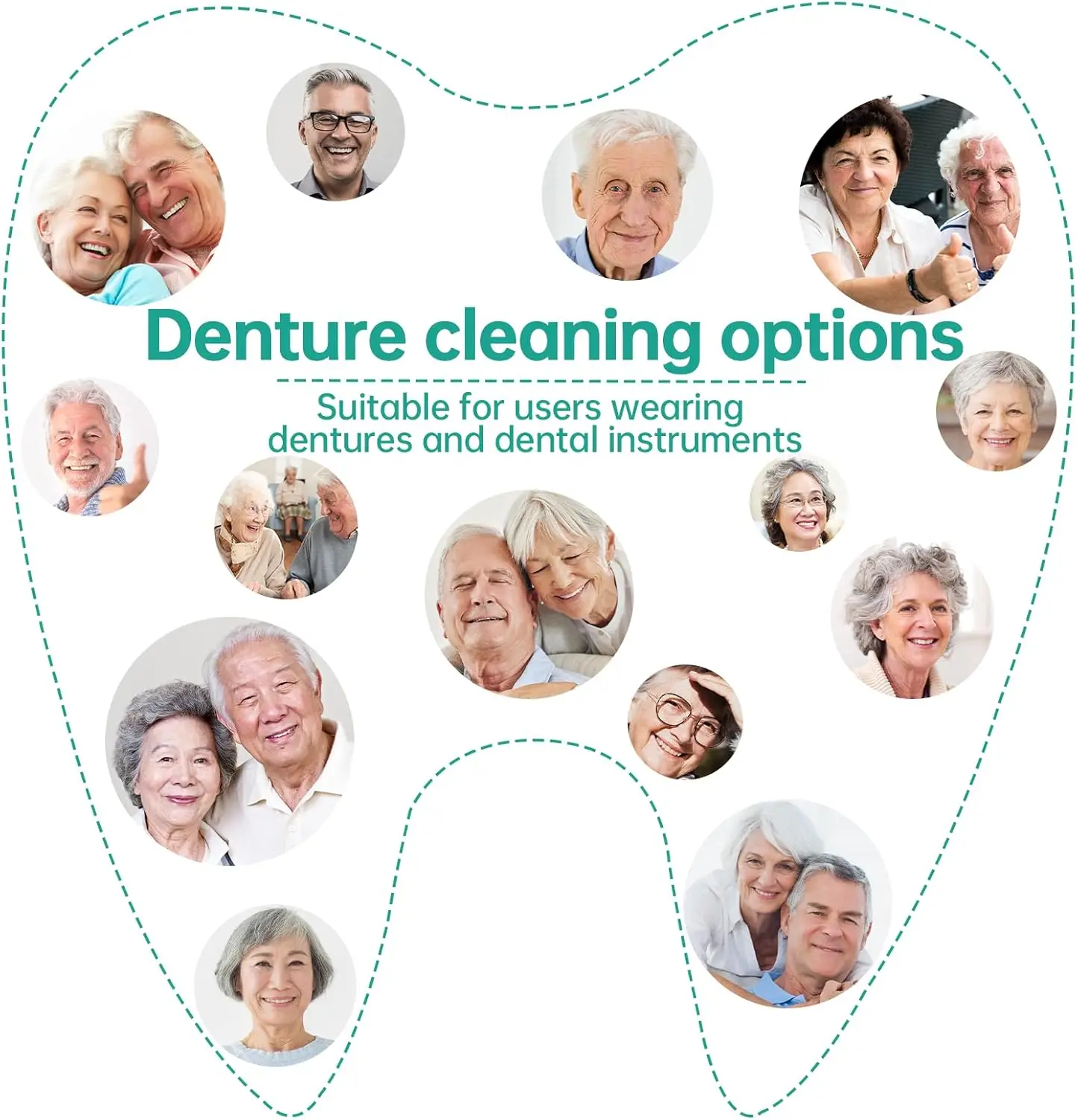 مجموعة فرش أسنان مكونة من 24 قطعة للأسنان الصناعية، فرشاة أسنان لتنظيف أسنان مزدوجة الجوانب بشعيرات ناعمة ومريحة مضادة للانزلاق