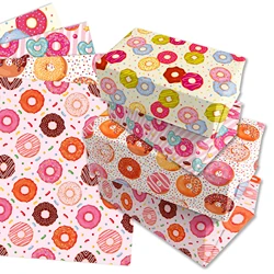 12pcs Sweet Cartoon Donuts Theme Wrapping Material Paper Birthday Baby Shower Party Gifts Decorative Packing Craft Papers