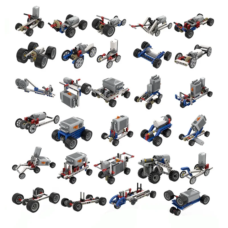 Educational and Dacta Building Blocks Kit 9686 Simple and Motorized Mechanisms Base Set MOC Bricks Robot DIY STEAM Kit Toys