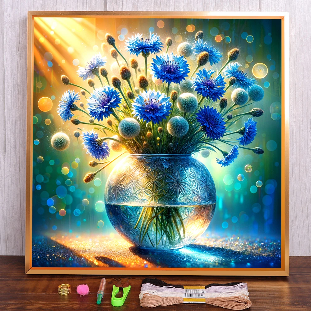 Набор для вышивки крестом 11CT с цветочным принтом Still Life, нитки DMC, живопись, хобби, рукоделие ручной работы, штампованная магия