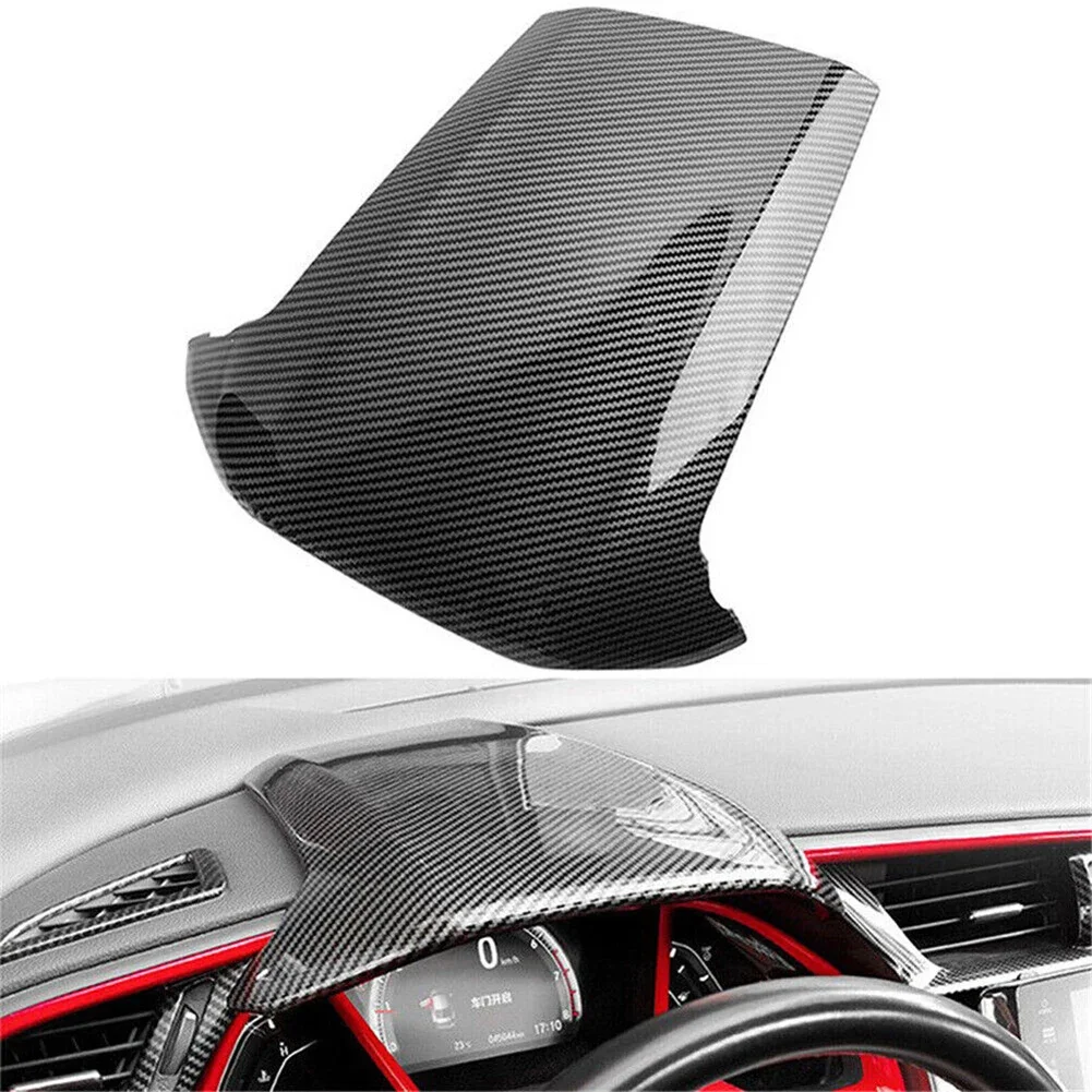 Venda quente mais novo painel do carro de fibra de carbono capa guarnição quadro para honda para civic 10th gen 2016-21 acessórios do carro