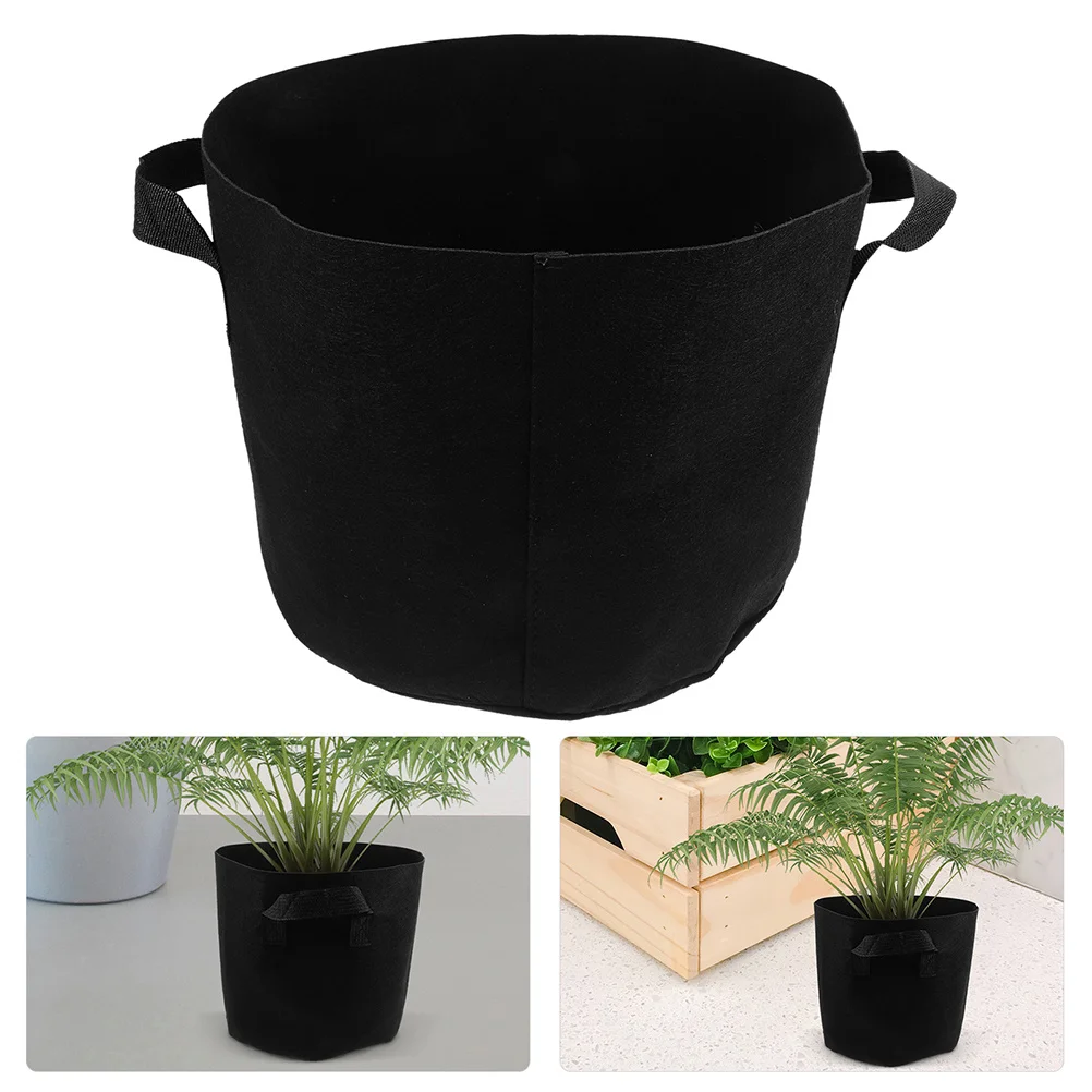 

5pcs 10 Gallon Felt Planting Bags Heavy Duty Fabric Grow Bags For Vegetable Fruit Tree Nursery Nonwoven Garden Planters With
