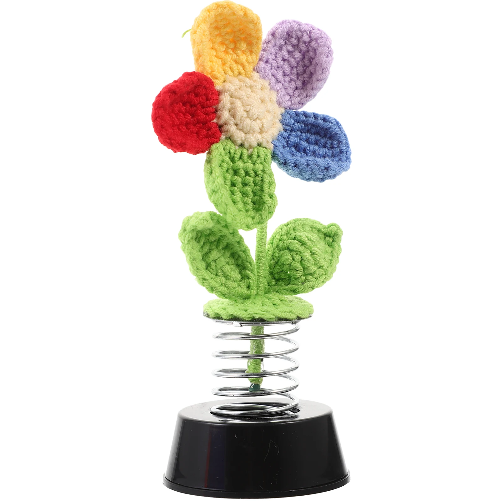 

Desktop Crochet Flower Handmade Wool Rose Decoration for Home Office Table Ornament Artificial Lifelike Crochet Flower Gift