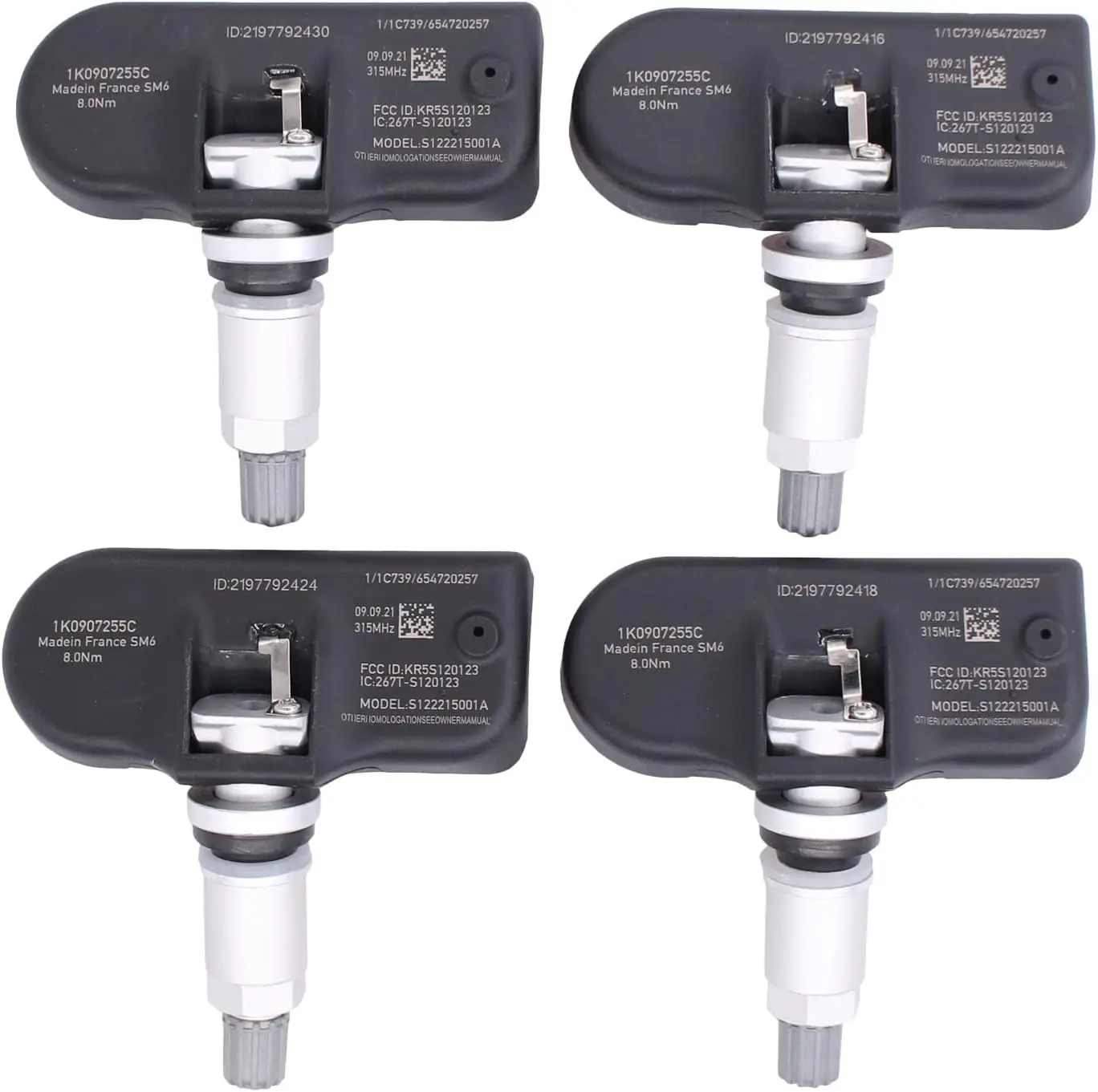 

4-Pack 315MHz TPMS Sensors for VW Tiguan Beetle Golf Jetta Passat Audi A3 A4 A5 Q5