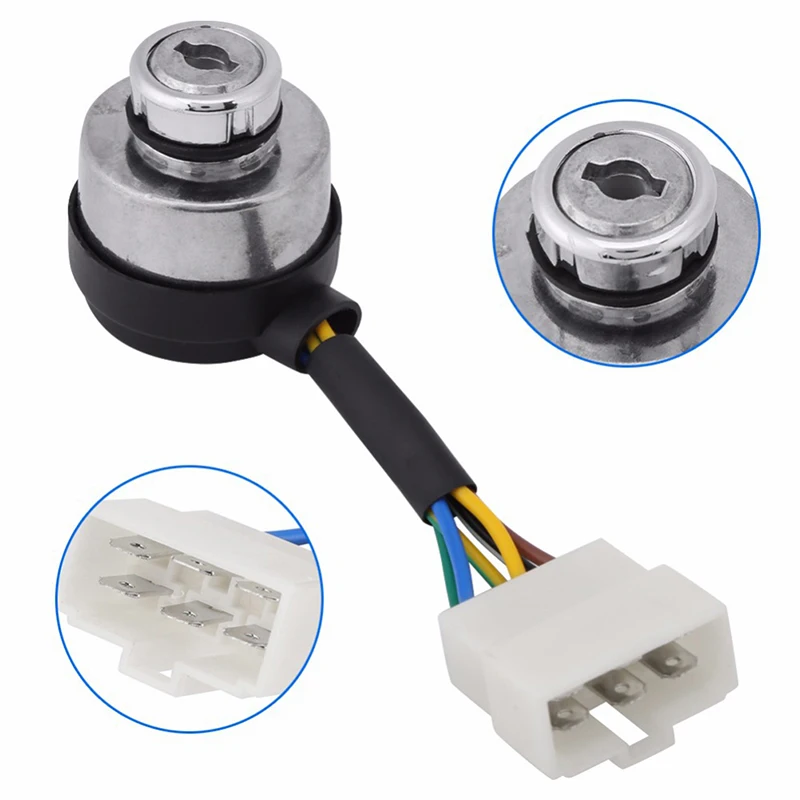 4/6 Wire Way Gasoline Generator Ignition Start Key Lock Combination Switch For 2-3KW 168F and 5-8kw 188F Generator Accessories