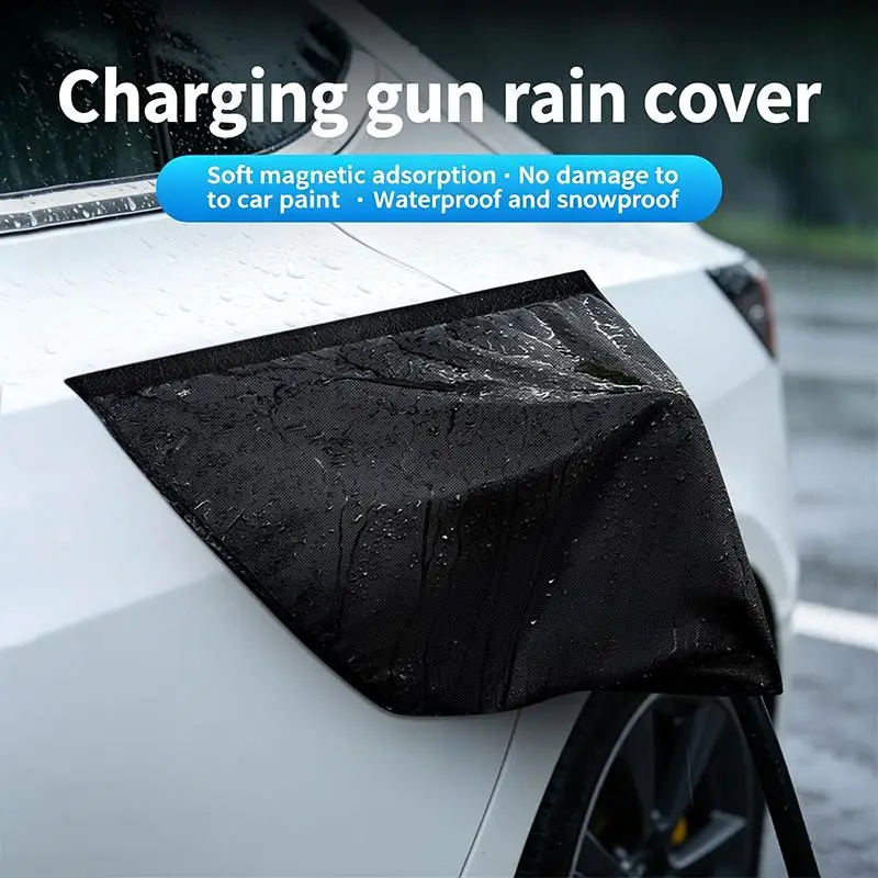

Car Charging Port Rain Cover, EV Charger Plug Cover Magnet Magnet Waterproof Outdoor Protector For Electric Car Charger Gun