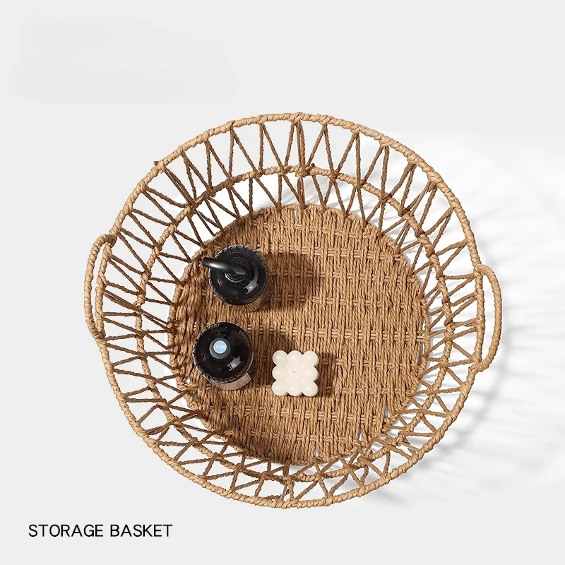 Panier à linge de Style français, panier à linge en rotin tissé pour salle de bain, organisateur de vêtements sales Vintage, bac de rangement respirant