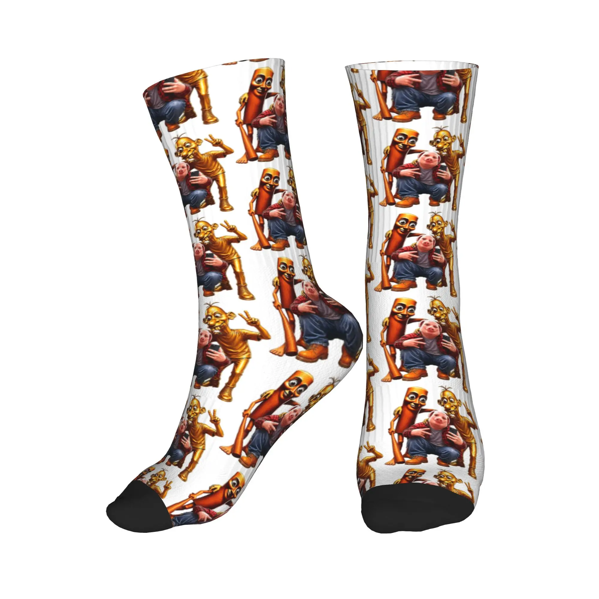 Tung Tung Tung Sahur John Pork Neegy Meme Brainrot Stockings Men Socks Medium Soft Funny Socks Autumn Running Graphic Socks