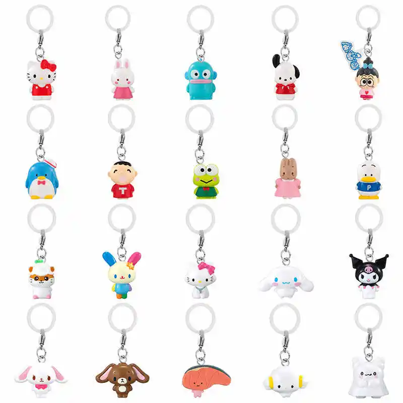 

Bandai Sanrio All-Star Сумка-подвеска Мини-фигурка аниме Модель Kt Pochacco Cinnamoroll Keroppi Hangyodon Подвеска Игрушки