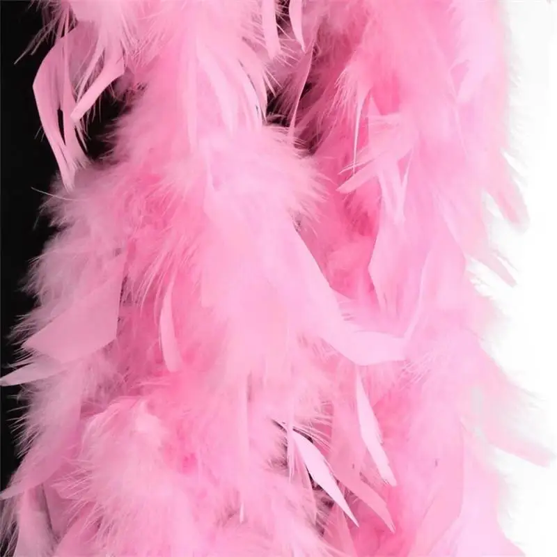 2Yards Fluffy Black Feather Turkey Marabou Boa 38-40G for Crafts Wedding Party Christmas Decoration Shawl/scarf Natural Plumes