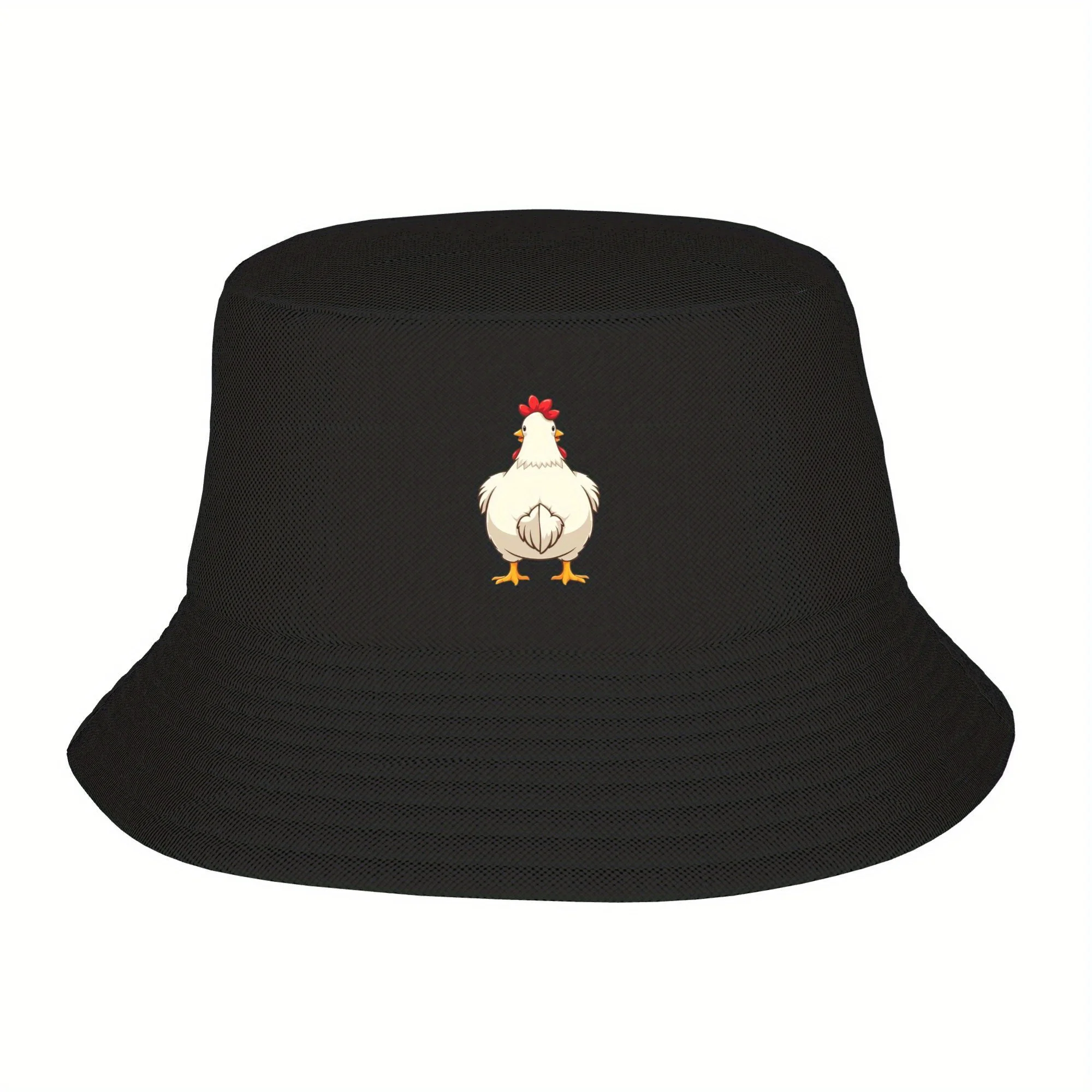 Rooster print fisherman hat is comfortable and versatile for both men and women, suitable for daily travel by the sea and beach