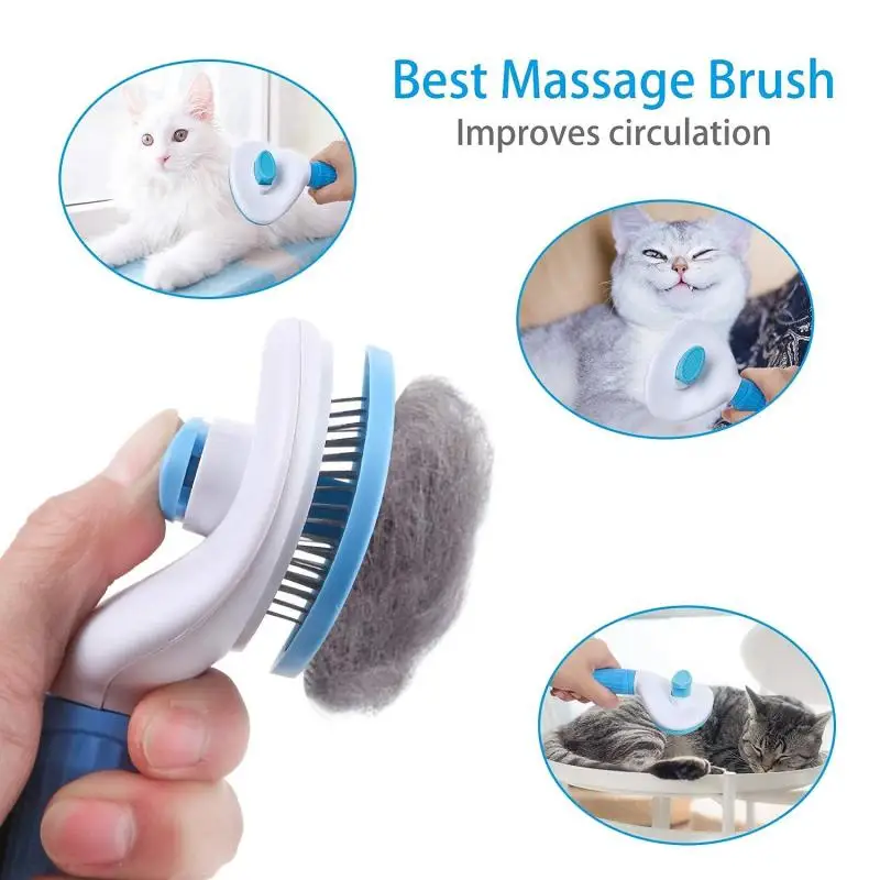 New Pet Comb Stainless Steel Needle Comb Dog And Cat Hair Removal Floating Hair Cleaning Beauty Skin Care Pet Dog Cleaning Brush