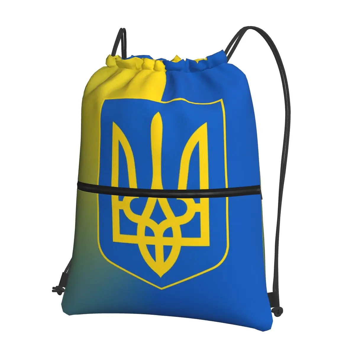 

Flag Of Ukraine Backpacks Casual Drawstring Bundle Pocket Sports Bag Book Bags for Man Woman Students