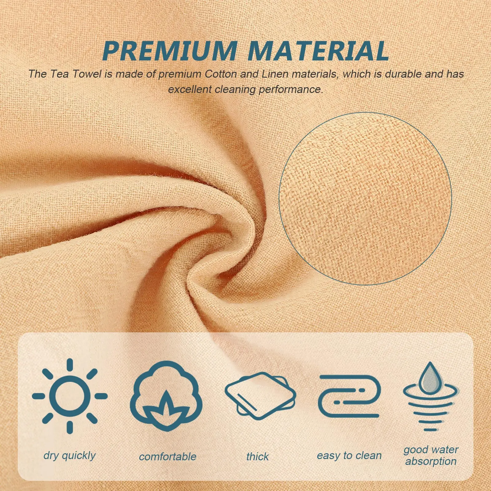 

Thickened Cotton Linen Tea For Kitchen Dish Drying Cleaning Cloth Tea Table Towel Kitchen Towel Household Cleaning Rag