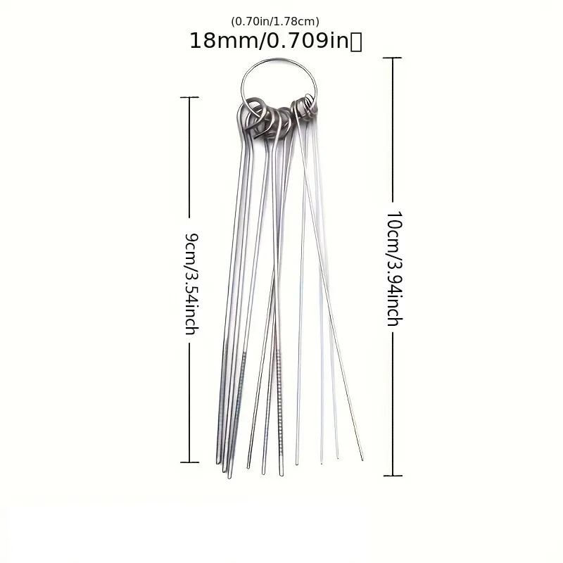 10 Stainless Steel Needle Shower Head Cleaning Brush Set, Suitable for Multi Size Shower Heads,bathroom Accessory Cleaning Tools view 6