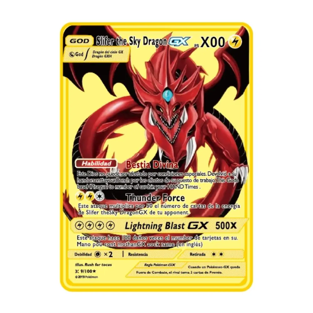 Spanish Metal Pokémon Cards, Letras de Ferro, Mewtwo, Pikachu, Gx, Charizard, Vmax, 24pcs