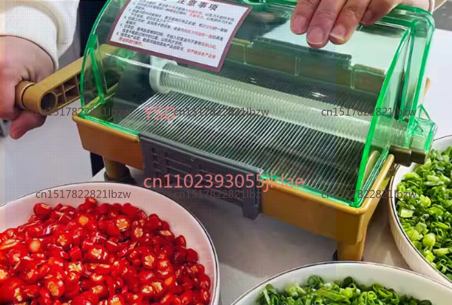 Hand-Cranked Chili Slicer - Multifunctional Vegetable Cutter, Portable Household Pepper Dicer