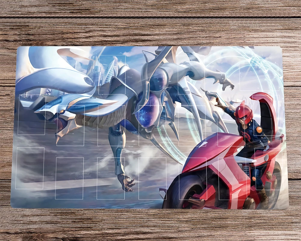 YuGiOh 5D's Playmat Yusei Fudo TCG CCG Mat Anime Trading Card Game Mat Zones & Bag Anti-slip Rubber Desk Pad Mousepad 60x35cm