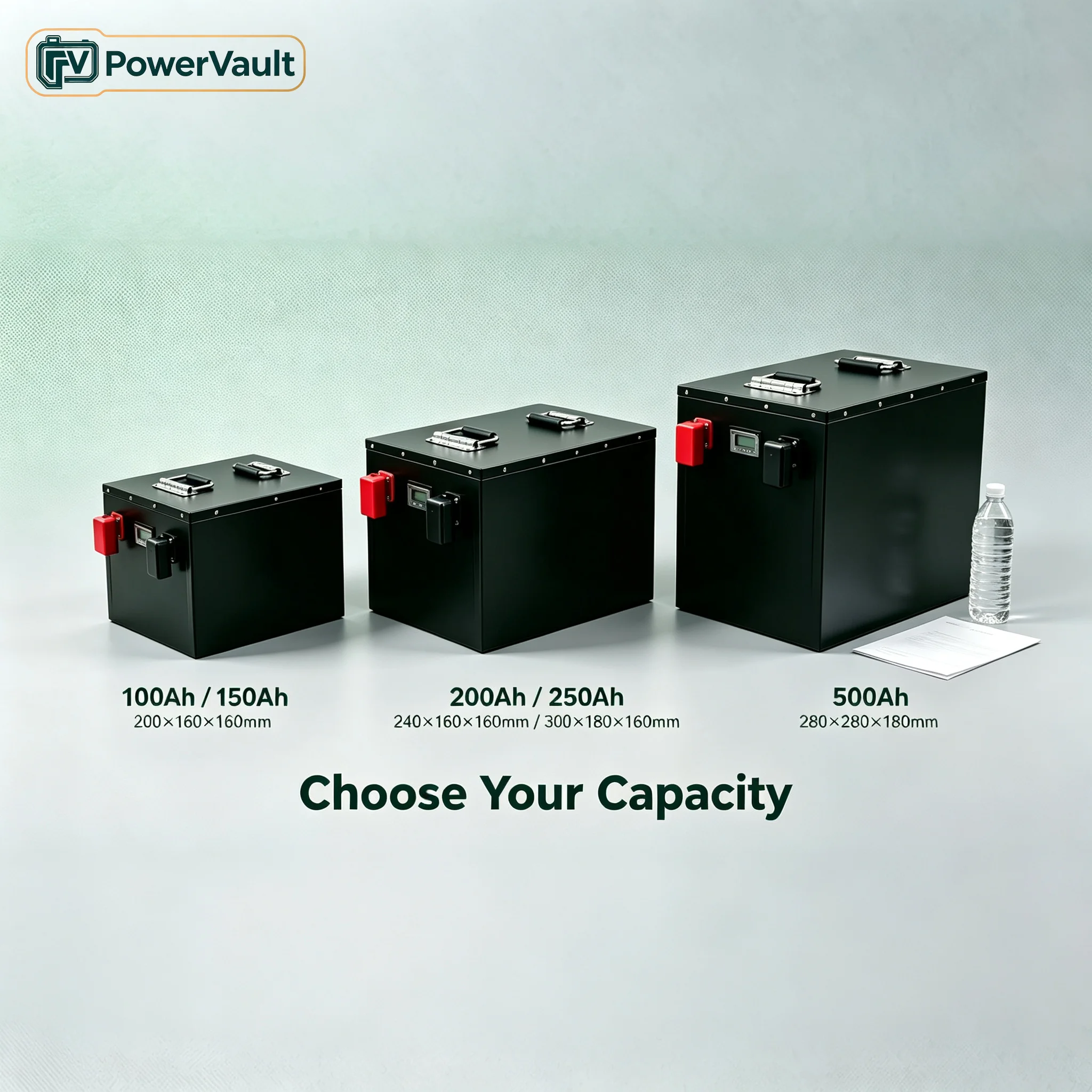 12V 100-250Ah Ternary Lithium Deep Cycle Battery Built-in Smart BMS Rechargeable for Solar RV Camping Marine Golf 1-2KW Inverter