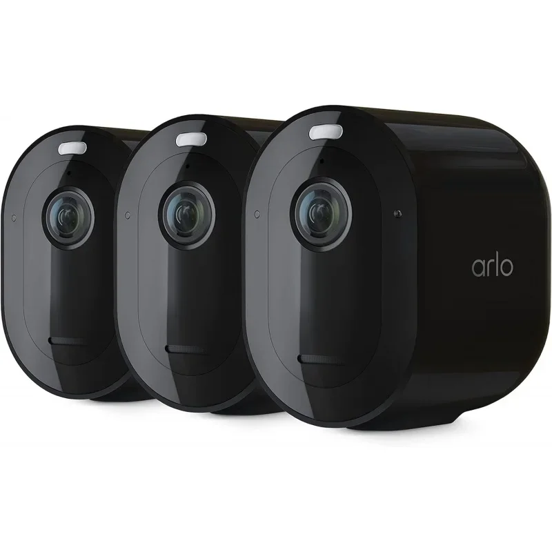 For Arlo Pro 4 Spotlight Camera -(Pack of 3) - Wireless Security, 2K Video & HDR, Color Night Vision, 2 Way Audio, Wire-Free, Di